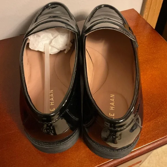 Cole Haan Women’s Black Patent Leather Loafers - Picture 2 of 7